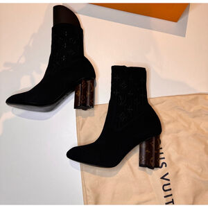 Louis Vuitton Silhouette Ankle Boot Black Size 39.5 /9.5